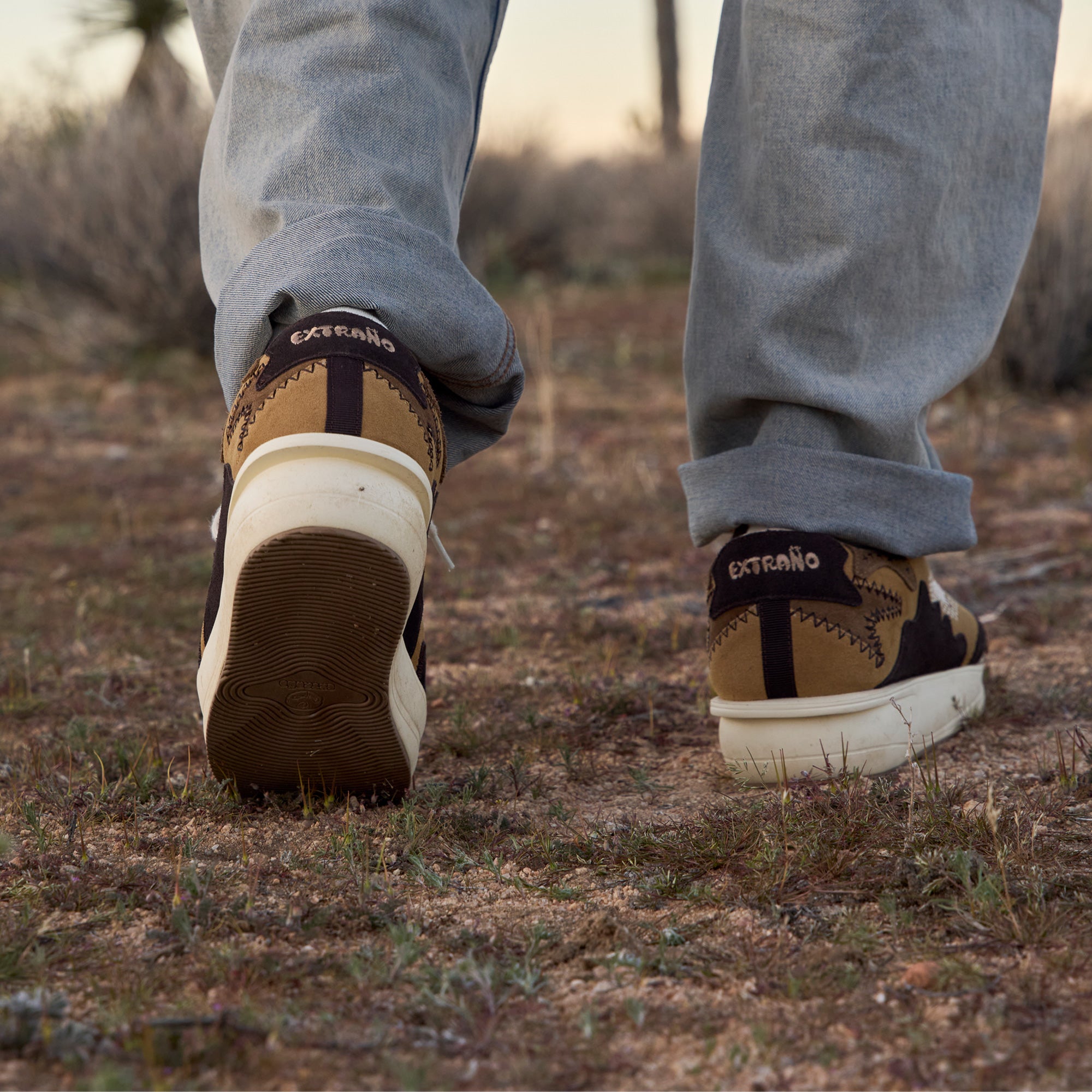 Phase.01 sneakers in motion on outdoor terrain